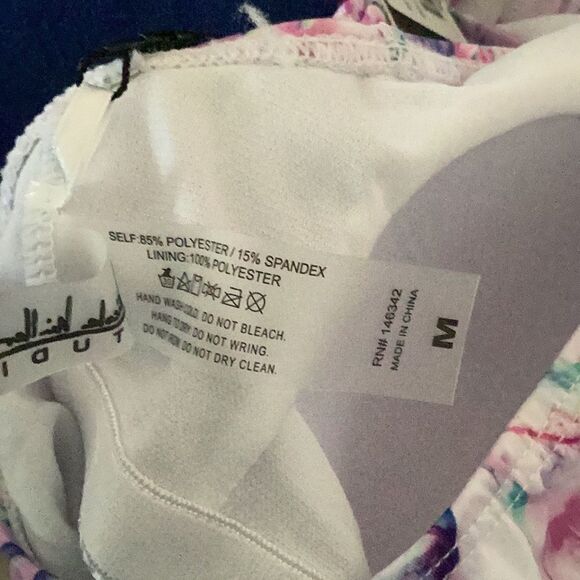 NICOLE MILLER STUDIO NWT ONE PIECE BATHING SUIT SWIM RACER BACK CABANA HIBISCUS - Picture 6 of 7